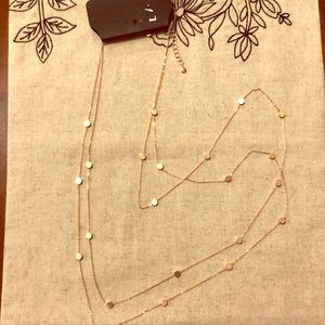 Rose Gold Necklace with Matching Earrings